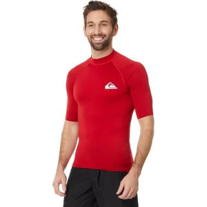 Quiksilver Mens Everyday Upf50 Short Sleeve Rashguard(Salsa)