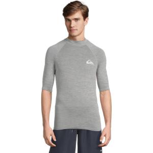 Quiksilver Mens Everyday Upf50 Short Sleeve Rashguard(Smoked Grey Heather)