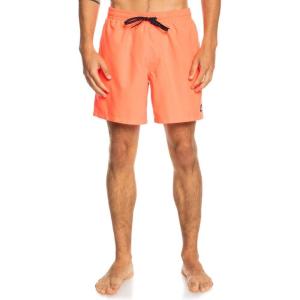 Quiksilver Mens Everyday Volley 17 Volley Swim Trunk Bathing Suit(Fiery Coral)