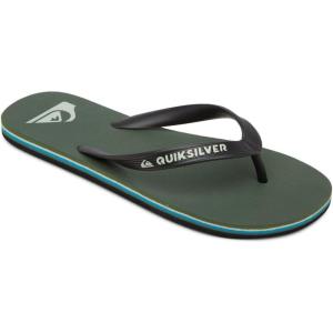 Quiksilver Men’s Flip Flop Sandal(Black Green Blue)