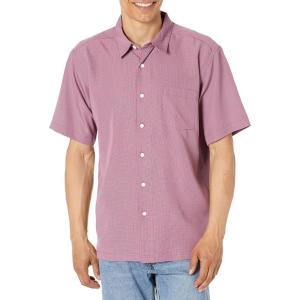 Quiksilver Men’s Kings Cliff Button Up Woven Shirt(Mellow Mauve Kingscliff)