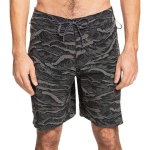 Quiksilver Men’s Paddler Print 19 Boardshort Swim Trunk(Dark Shadow Paddler Print)