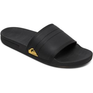 Quiksilver Men’s Rivi Slide Sandal With Hydrobound Comfort(Black Yellow)