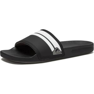 Quiksilver Men’s Rivi Slide Sandal With Hydrobound Comfort(Black/White)