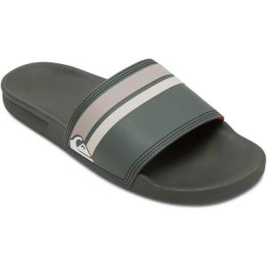 Quiksilver Men’s Rivi Slide Sandal With Hydrobound Comfort(Green Orange Green)