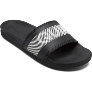 Quiksilver Men’s Rivi Wordmark Slide Sandals(Black White)