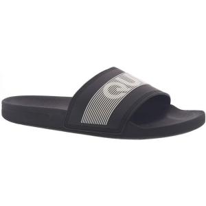 Quiksilver Men’s Rivi Wordmark Slide Sandals(Black/White/Black Rivi Wordmark Slide)