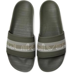 Quiksilver Men’s Rivi Wordmark Slide Sandals(Green 1 233)