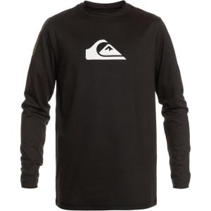 Quiksilver Men’s Solid Streak Long Sleeve UPF 50 Rashguard(Black)