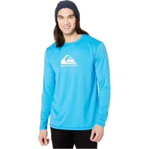 Quiksilver Men’s Solid Streak Long Sleeve UPF 50 Rashguard(Blithe)