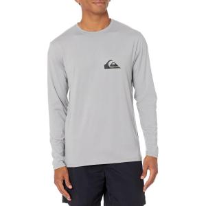 Quiksilver Men’s Solid Streak Long Sleeve UPF 50 Rashguard(Sleet)