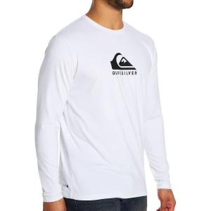 Quiksilver Men’s Solid Streak Long Sleeve UPF 50 Rashguard(White)
