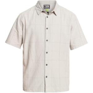 Quiksilver Mens Strange Daze Button Up Woven Shirt(Grey Violet (Authentic Influenced))