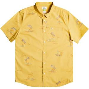 Quiksilver Mens Strange Daze Button Up Woven Shirt(Island Time Stretch/Ochre)