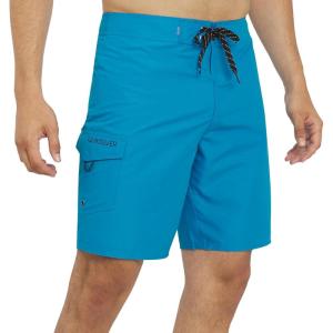 Quiksilver Men’s Swimwear Regular Fit Fixed Waist UPF 50 Quick Dry 20 Inch Board Shorts(Hawaiian Ocean)