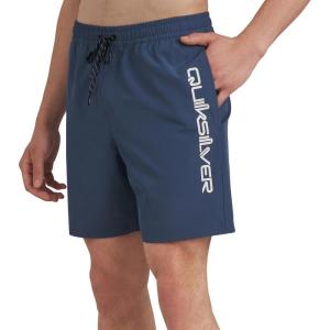 Quiksilver Men’s Swimwear Regular Fit Stretchable Comfort Liner Swim Trunks (S-XXL)(Solid Design – Seaport)