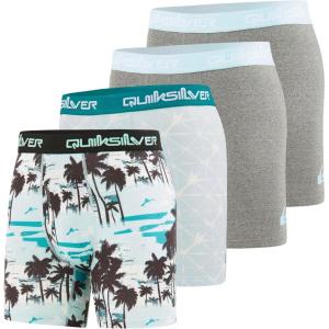 Quiksilver Mens Underwear 4 Pack Boxers for Men Supersoft Brushed Polyester Mens Boxer Briefs(Assortment 4)