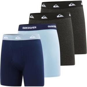 Quiksilver Mens Underwear 4 Pack Boxers for Men Supersoft Brushed Polyester Mens Boxer Briefs(Assortment 6)