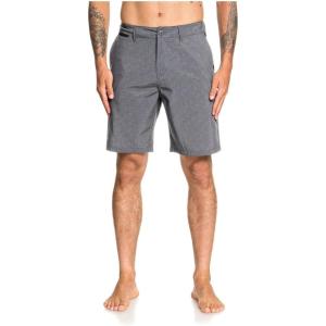 Quiksilver Men’s Union Amphibian 20 Inch Water Friendly Hybrid Short (28-44)(Black Heather)