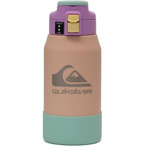 Quiksilver Redondo 26oz Double Wall Stainless Steel Water Bottle, Reusable Sports Bottle with Leak-Proof Lid, Non-Slip Rubber Base, Carrier Handle, insulated Tumblers, 24H Hot & Cold Beverage(Peach)
