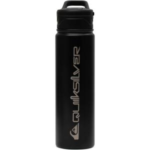 Quiksilver Venice 24 oz Insulated Water Bottle With Lock & One-Push Straw Lid, Stainless Steel Double Wall Vacuum Leakproof Tumblers for Sports, Travel, Gym(Black)