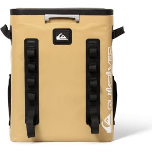Quiksilver Zipperless Backpack Cooler 30L, Holds 36 Cans, 48 Hour Insulation, Leakproof & Waterproof Design, Heavy Duty TPU, IPX7, Padded Straps, Kangaroo Pockets, Bottle Opener(Cornstalk)