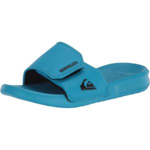 Quiksilver baby-boys Molokai Layback Infant Slide Sandal(Blue 2 Bright Coast Adjust Youth)