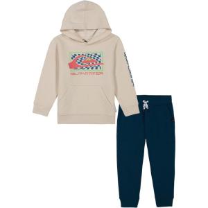 Quiksilver boys 2pc Fleece Pant Set(Fog/Blue Wing Teal)
