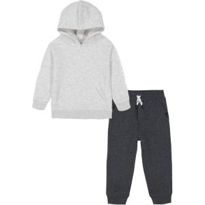 Quiksilver boys 2pc Fleece Pant Set(Platinum Heather/Stealth Heather/Turtledove)
