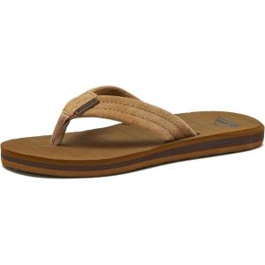 Quiksilver boys Carver Suede Fixed Strap Kids Flip Flop Youth Sandal(Tan – Solid)