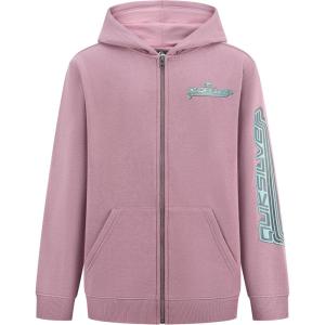 Quiksilver boys Full-zip Fleece Hoodie Sweatshirt With Front Pouch Pocket(Grape Shake Synergy)