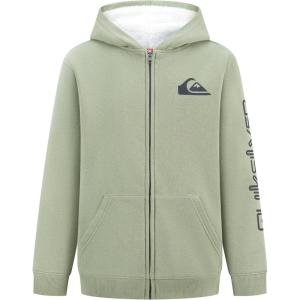 Quiksilver boys Full-zip Sherpa Lined Fleece Hoodie Sweatshirt(Sea Spray)