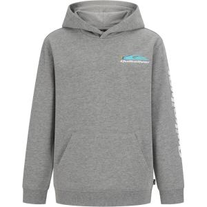 Quiksilver boys Pullover Hoodie Sweatshirt, Soft & Comfortable Fleece, Front Pocket(Gray Omni Wave)