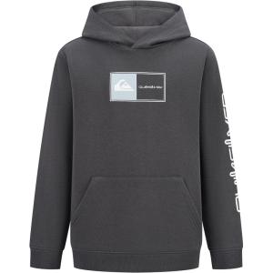 Quiksilver boys Pullover Hoodie Sweatshirt, Soft & Comfortable Fleece, Front Pocket(Phantom Lockup)