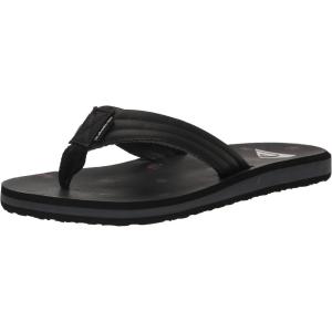 Quiksilver mens Quiksilver Men’s Carver Print 3 Point Flip Flop Athletic Sandal(Black 4 233)