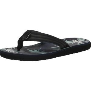 Quiksilver mens Quiksilver Men’s Carver Print 3 Point Flip Flop Athletic Sandal(Blue 6 233)