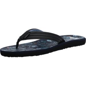 Quiksilver mens Quiksilver Men’s Carver Print 3 Point Flip Flop Athletic Sandal(Blue 8 241)