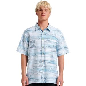 Waterman Island Daze Short Sleeve Shirt(Aqua Sea)