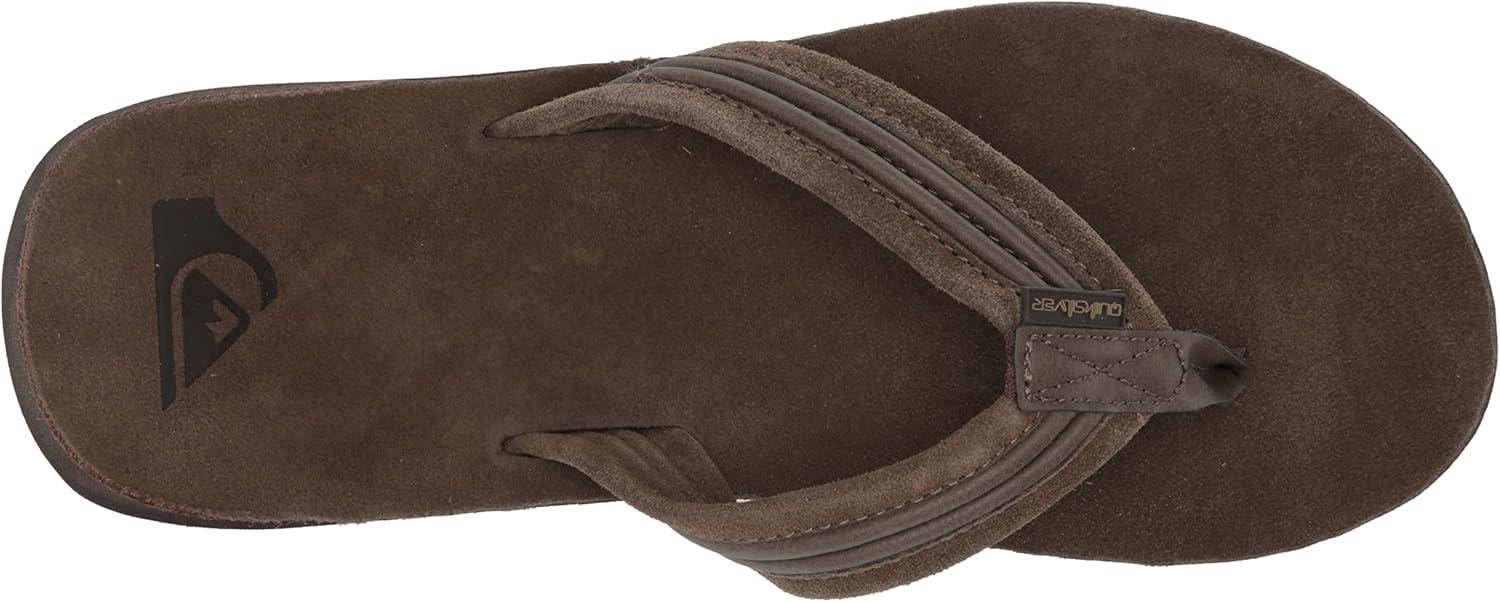 imageQuiksilver mens Carver Leather Flip Flop SandalCarver Leather Flip Flop SandalBrownBrownBrown