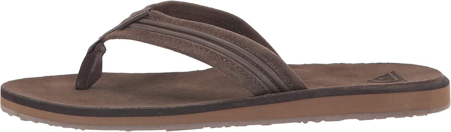 imageQuiksilver mens Carver Leather Flip Flop SandalCarver Leather Flip Flop SandalBrownBrownBrown