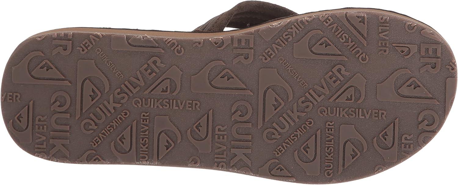 imageQuiksilver mens Carver Leather Flip Flop SandalCarver Leather Flip Flop SandalBrownBrownBrown