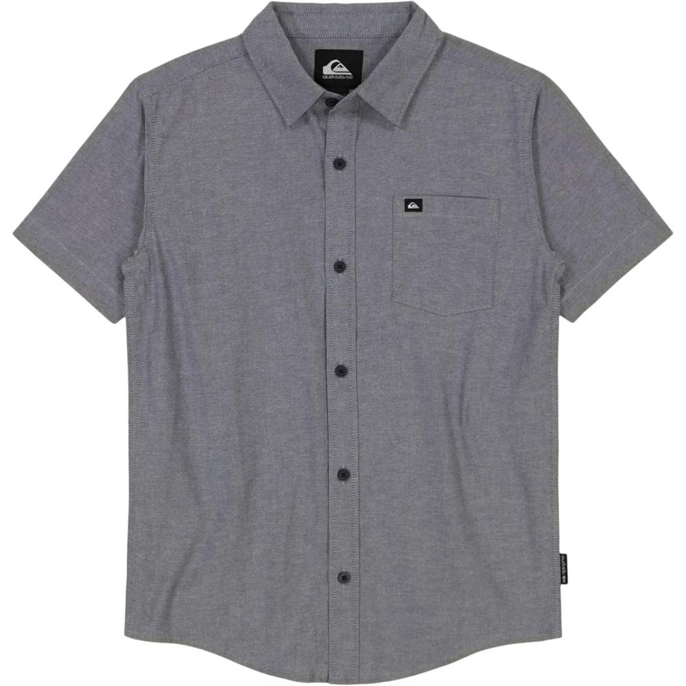 imageQuiksilver Boys Short Sleeve Classic Woven Shirt Button Down Top Stylish ampamp ComfortableVintage Indigo Oxford