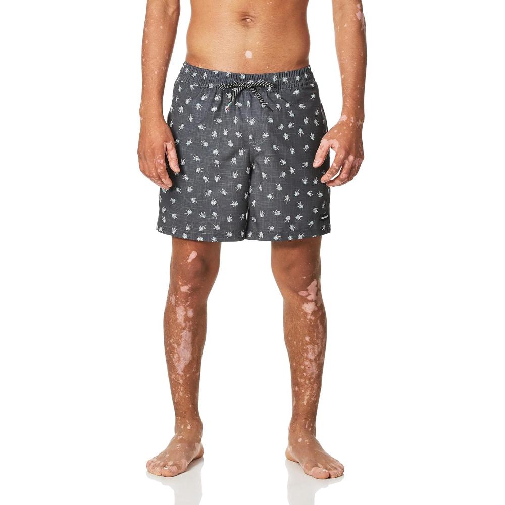 imageQuiksilver Mens 17 Inch Elastic Waist Swim Trunk Bathing Suit ShortIndia Ink Eqyjv03691