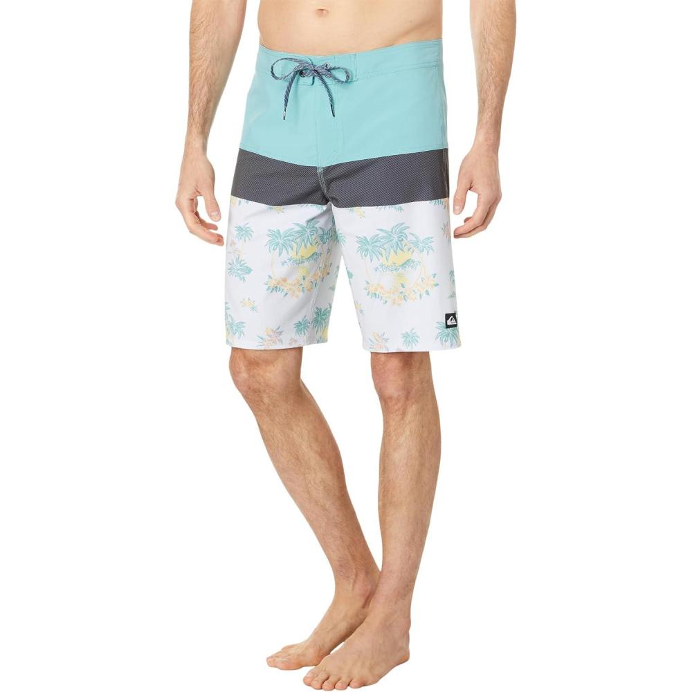 imageQuiksilver Mens Everyday 20quot Board ShortsSnow White Palm Spritz 234