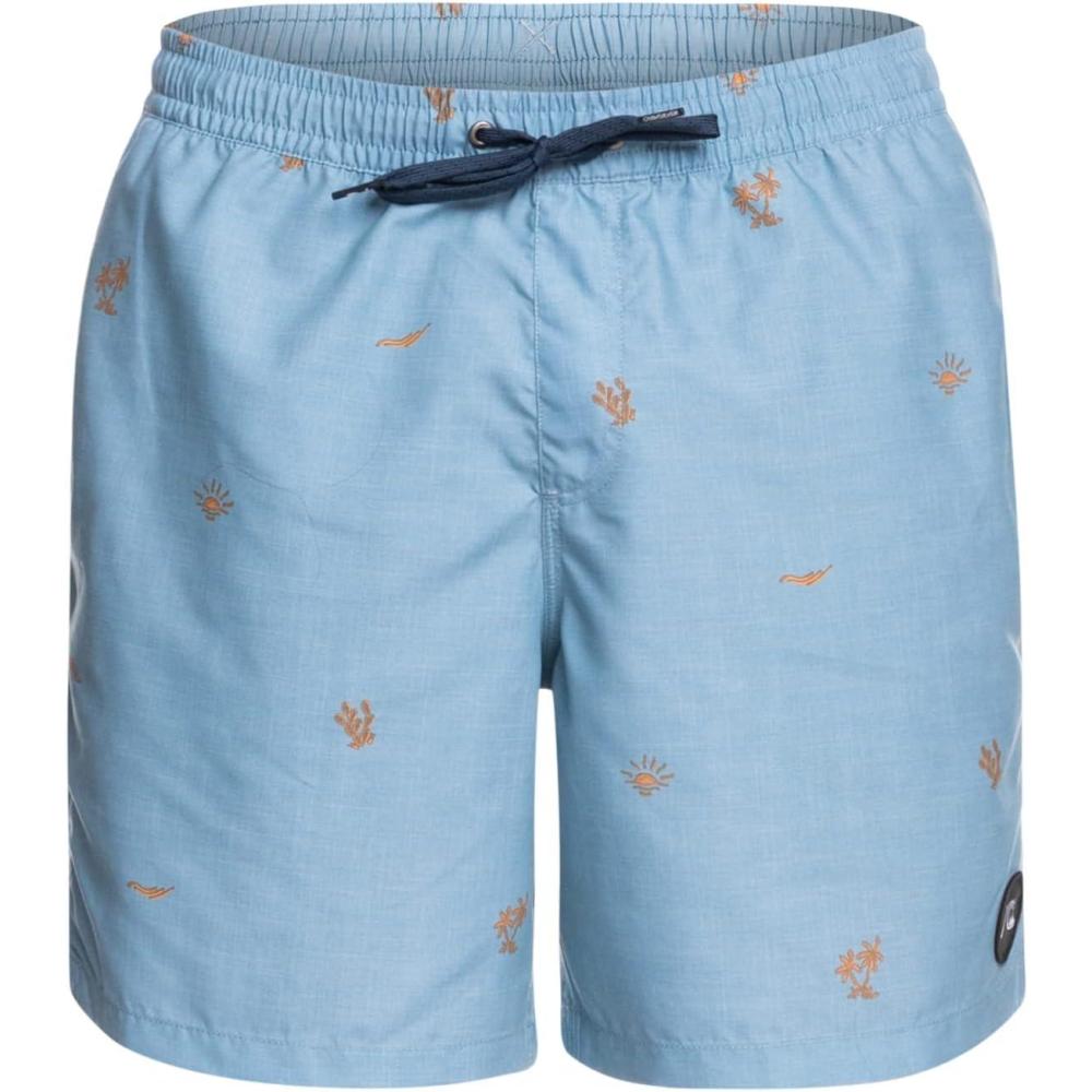 imageQuiksilver Mens Everyday Patriot Volley 17 Volley Swim Trunk Bathing SuitBoard ShortsClassic VolleyCaptains Blue