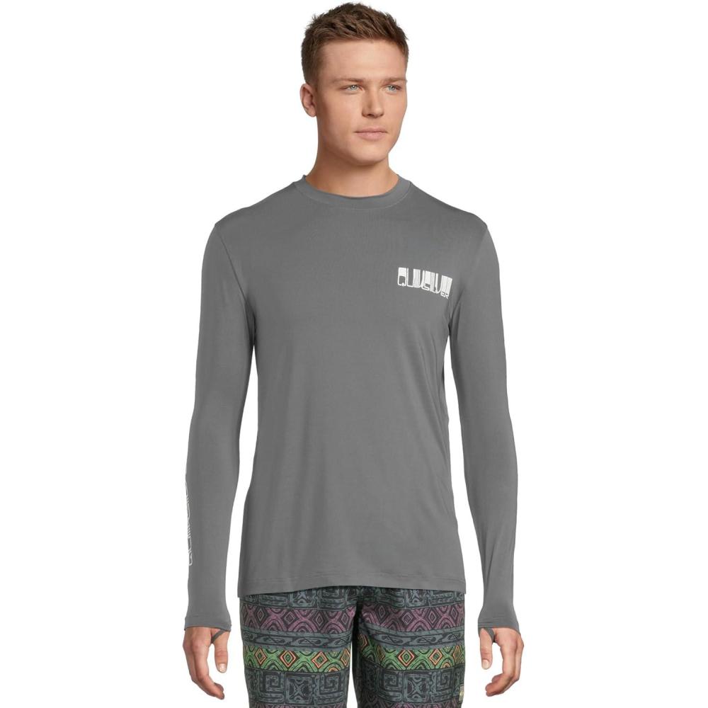 imageQuiksilver Mens Everyday Surf Tee Long Sleeve Surf TeeGranite Gray