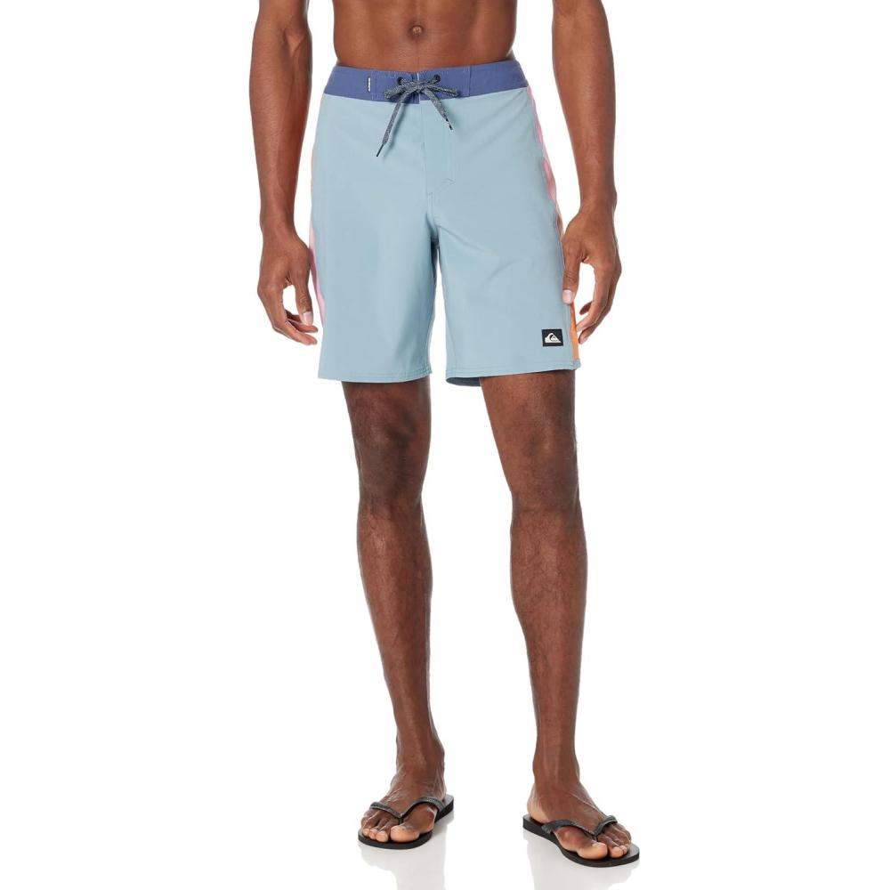 imageQuiksilver Mens Mens Surfsilk Arch 19 Boardshort Swim TrunkBoard ShortsCadet Gray 241