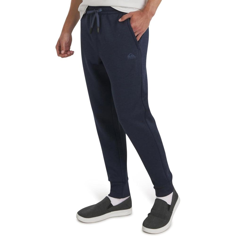imageQuiksilver Mens Regular Fit Active Performance Heavyweight Jacquard Mesh and Polar Fleece Jogger Pants SXLDress Blue