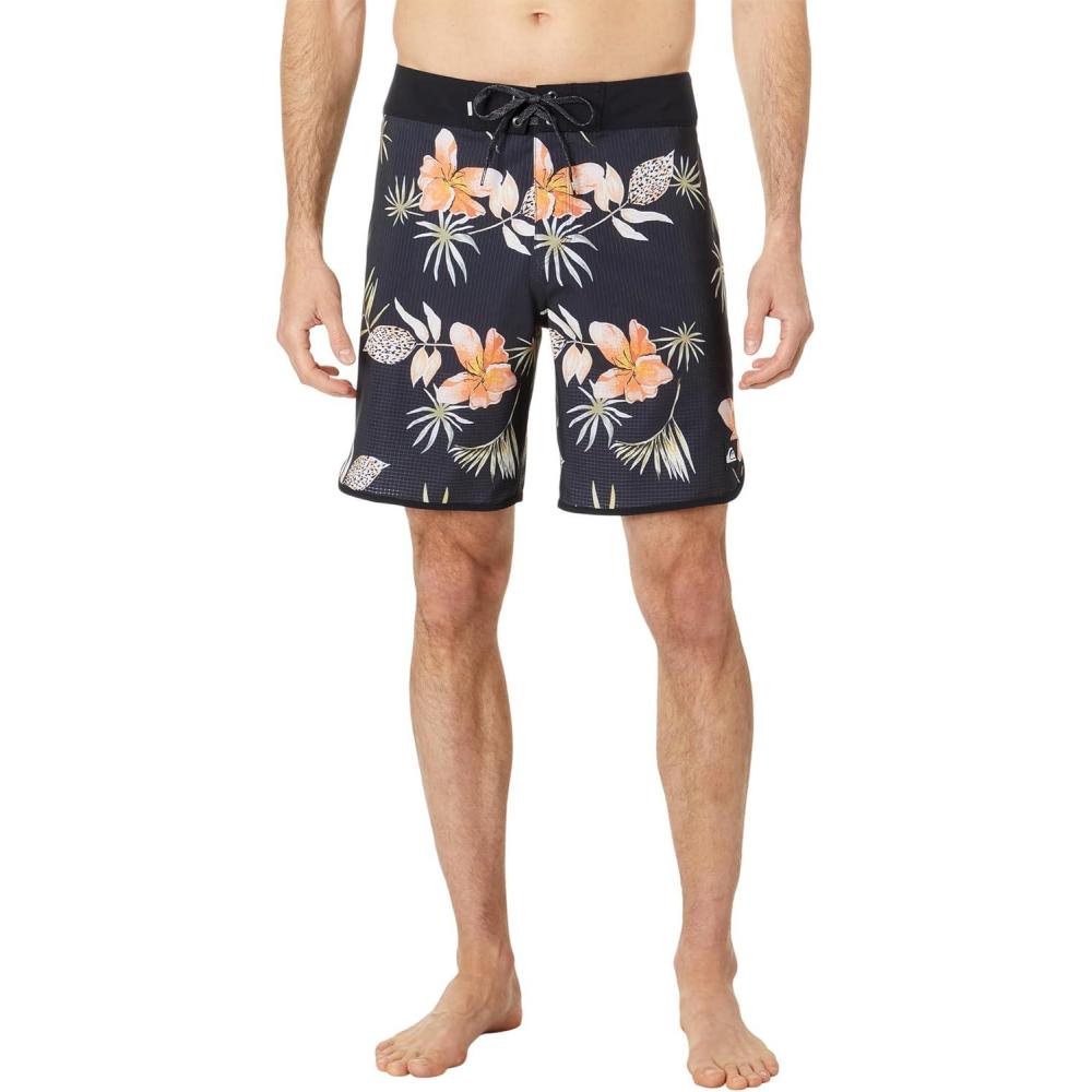 imageQuiksilver Mens Standard Highlite Arch 19 Boardshort Swim TrunkBlack Tropical Floral
