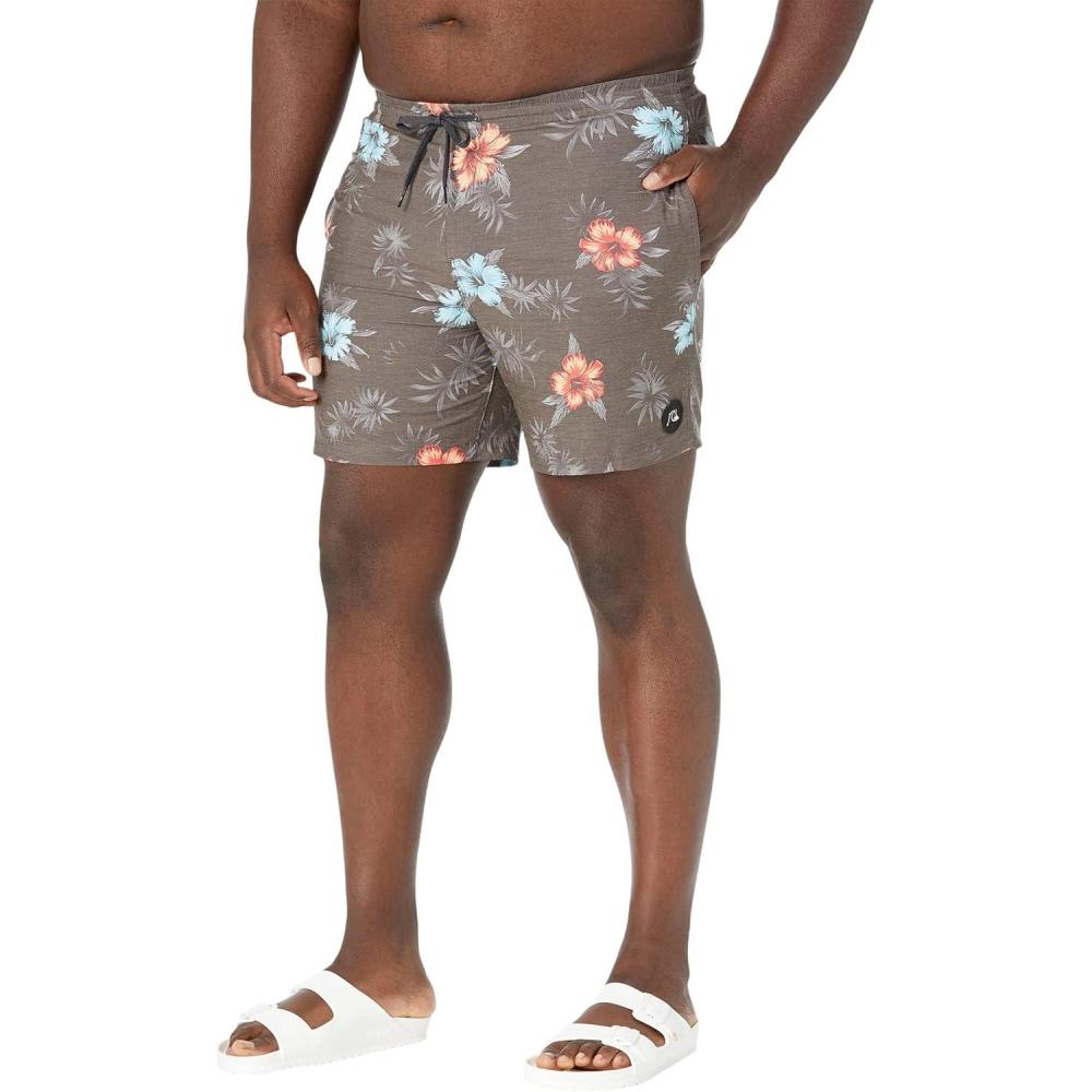 imageQuiksilver Mens Standard Mix Pcs 17nb Elastic Waist Volley Swim Trunk Bathing SuitBlack